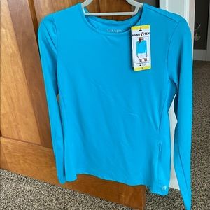 Hang Ten sun protection tee swim shirt teal small